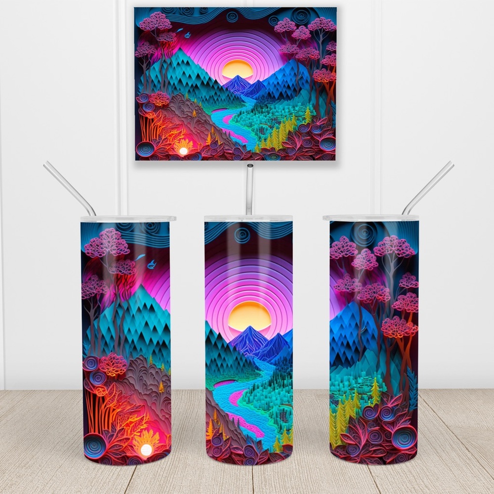 Vibrant Multicolor Tumbler Set